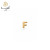 پلاک طلا حرف F