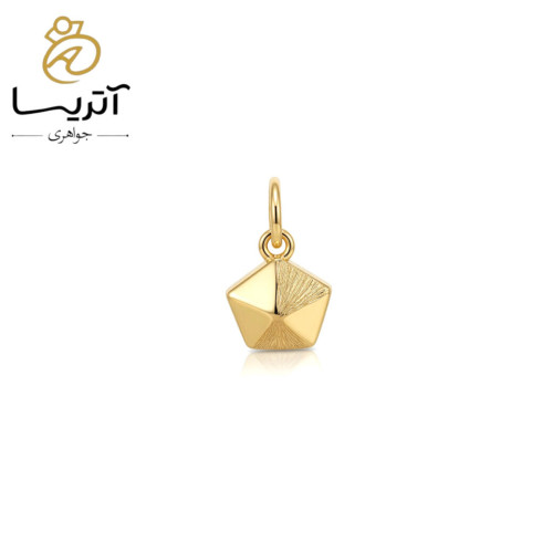 مدال طلا پنج ضلعی زیبا و شیک مناسب برای هدیه دادن طراحی شده با ظرافت خاص کد محصول pe621