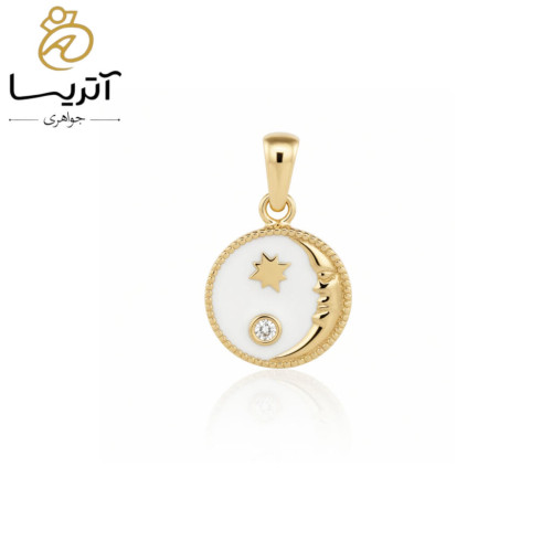 مدال طلا با طراحی ماه مناسب برای هدیه و استفاده روزمره کد pe663 ساخته شده از طلای مرغوب و ظریف