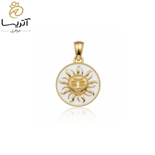 مدال طلا زنانه طرح خورشید مناسب استفاده روزمره و هدیه خاص کد pe665 ساخته شده از طلای خالص با طراحی زیبا
