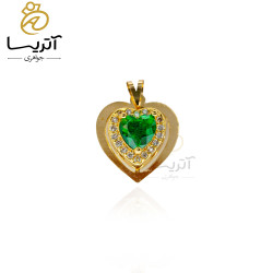پلاک طلا طرح قلب pe705