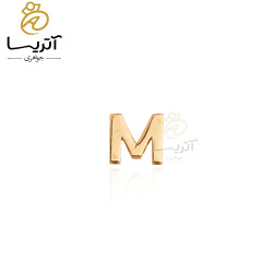 پلاک طلا حرف M