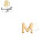 پلاک طلا حرف M