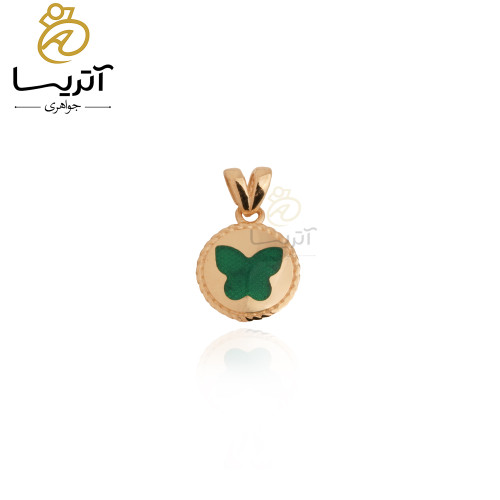 خرید پلاک طلا دایره پروانه