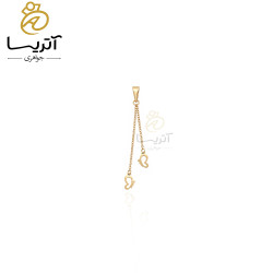 پلاک طلا نیم رخ پروانه