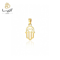 مدال طلا طرح دست همسا (pe909)