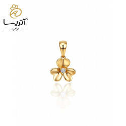 مدال طلا گل نگین دار (pe937)