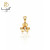 مدال طلا گل نگین دار (pe937)