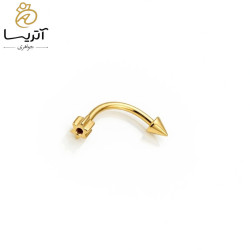 پیرسینگ طلا ابرو پیکان و ستاره (pr130)