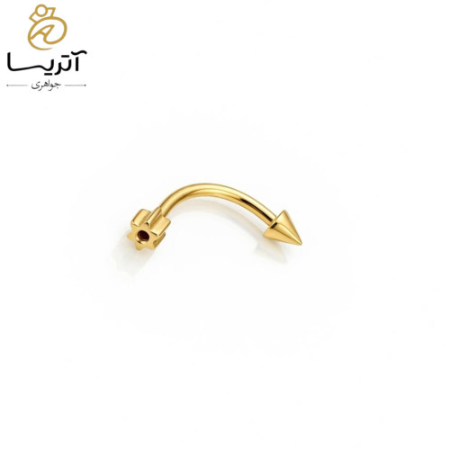 پیرسینگ طلا ابرو طرح پیکان و ستاره مناسب استایل مدرن کد pr130