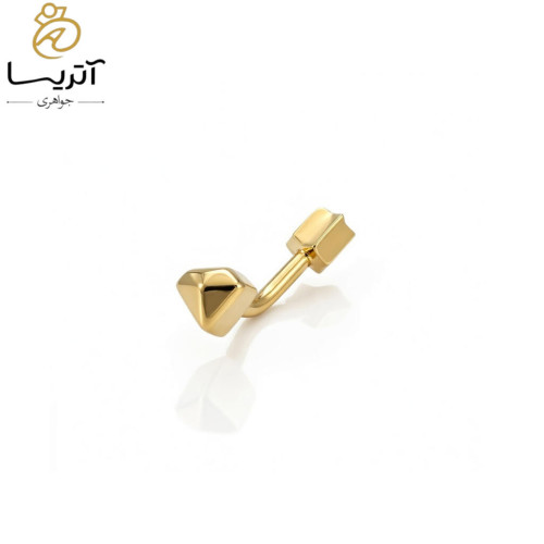 پیرسینگ طلا با طراحی الماس و ستاره برای ابرو و گوش، مناسب استایل مدرن و شیک. مدل pr131