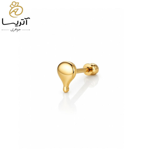 پیرسینگ طلا گوش مدل بالون مناسب استایل روزمره طراحی زیبا و ظریف ساخته شده از طلای باکیفیت