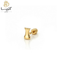 پیرسینگ طلا گوش مدل قلعه (pr152)