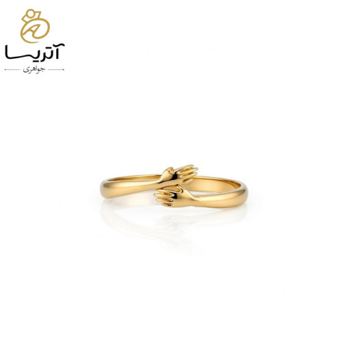 انگشتر طلا مینیمال طرح آغوش زنانه براق مناسب هدیه خاص و شیک کد an1199