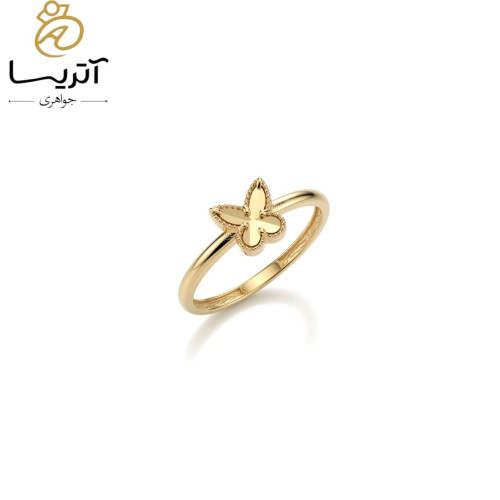 خرید انگشتر طلا پروانه با جزئیات ظریف و زیبا
