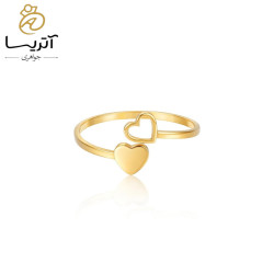 انگشتر طلا مینیمال قلب توخالی an1207