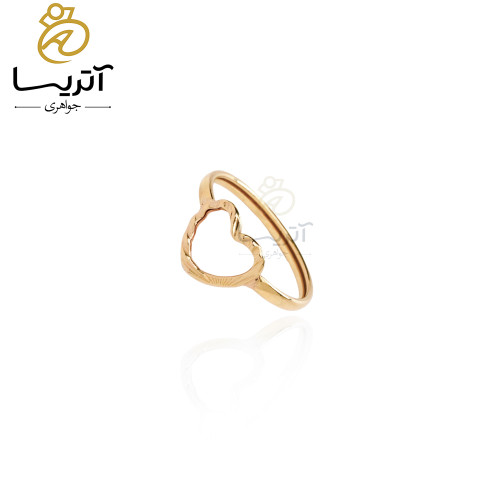 خرید انگشتر طلا قلب تو خالی