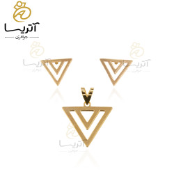 نیم ست طلا طرح مثلث