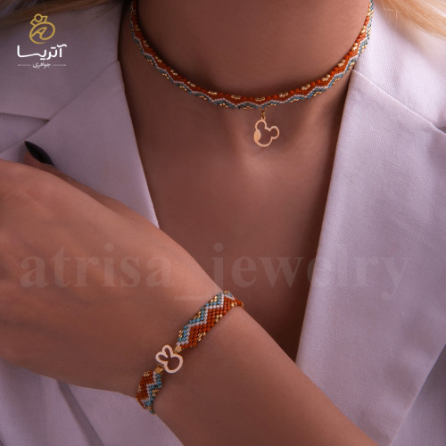 دستبند میوکی طلا مدل تدی مناسب هدیه زیبا و خاص با طراحی منحصر به فرد کد mo223301